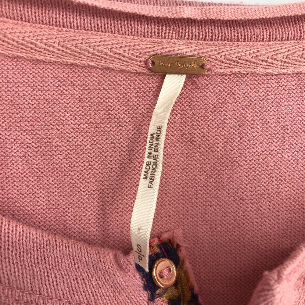 Free People Light Magic Henley Patchwork Sleeves … - image 4